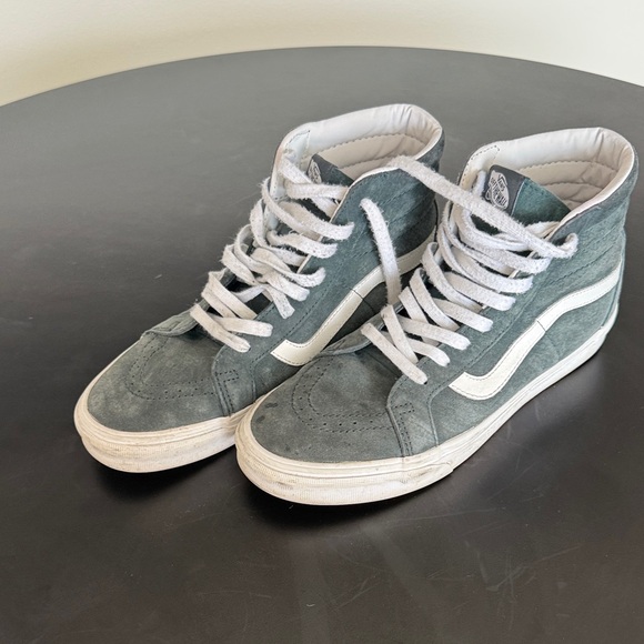 Vans Suede Sk8-Hi Sage Green and White - Picture 2 of 3